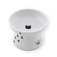 ハッピーダイニング 脚付フードボウル シリコン付 猫柄 1個 猫壱