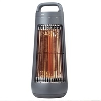 ユアサ Wセンサー付き大風量セラミックヒーター YKT-S1200GM(H) グレー