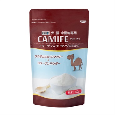 ペット用ラクダの粉ミルク&コラーゲン カミフェ 300g カモス