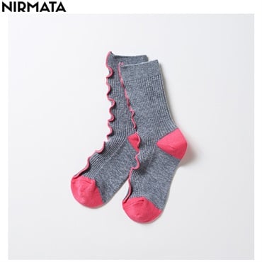 NIRMATA(ニルマータ) メロークルー丈ソックス キッズ 男の子 女の子(グレー-19-21cm)