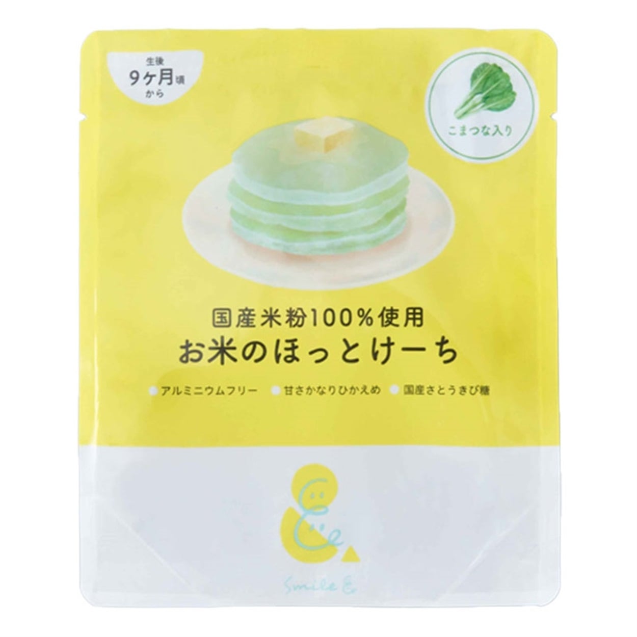 Smile& お米のほっとけーち こまつな入り 100g ベビー おやつ 9ヶ月頃～(4589894160305)