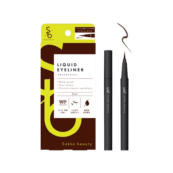 Sokko beauty リキッドアイライナー 02 ブラウンブラック ソッコービューティー Sokko beauty(02ブラウンブラック)