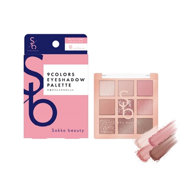 Sokko beauty 9色アイシャドウパレット 02 ジューシーピンク ソッコー