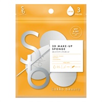 Sokko beauty  3D メイクアップスポンジ しずく型 3P 3個入り リキッド クリーム パウダー コンシーラー対応 (しずく型　3P)