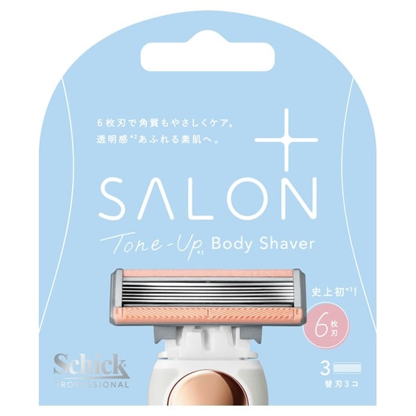 サロンプラス トーンアップ ボディシェーバー 替刃 3個入 Schick