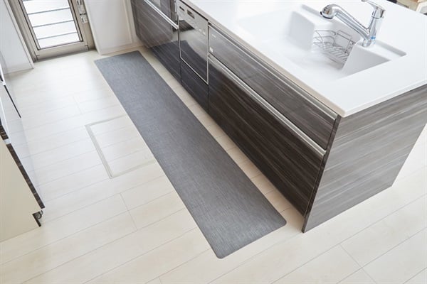 サヤンサヤン 幾何学 キッチンマット ジオメトリーライン?50x240 ナチュラルブルー サヤンサヤン 幾何学 キッチンマット ジオメトリーライン?50x240