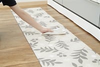 アール　ロングキッチンマット(リーフ-240cm)