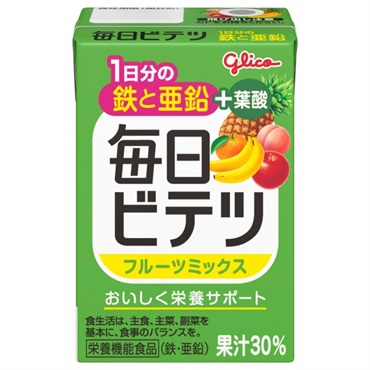 グリコ 毎日ビテツ 毎日ビテツフルーツミックス 果汁30％入り飲料 100ml