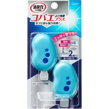 ゴミ箱の消臭力 コバエよけ効果プラス 消臭剤 ゴミ箱用 メントールスカッシュの香り 2個 消臭力 エステー
