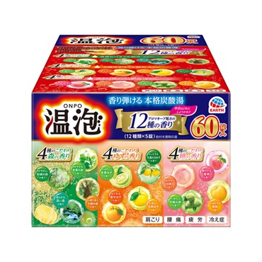 温泡 アロマキープ処方の12種の香り 60錠 温泡 アース製薬 【医薬部外