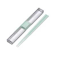 とっても強いケース入り　１８ｃｍ箸(ミントグリーン)