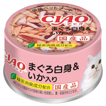 CIAO ホワイティ まぐろ白身&いか入り 85g チャオ いなばペットフード