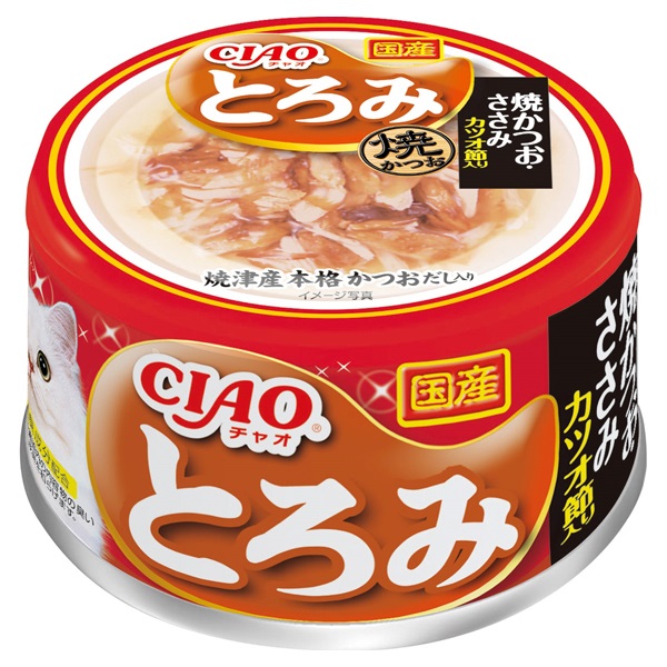 CIAO とろみ 焼かつお・ささみ カツオ節入り 80g チャオ いなばペットフード(80g)