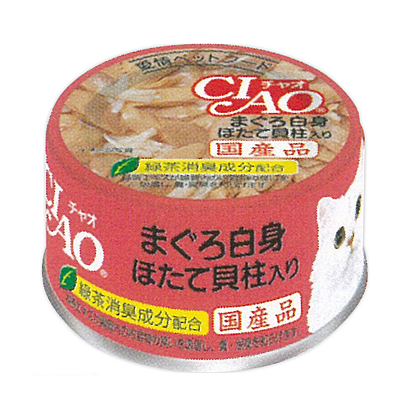 いなば チャオ まぐろ白身 ほたて貝柱入り 85g チャオ CIAO いなばペットフード(4901133062148)