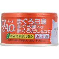 96缶 いなば CIAO チャオ 缶 猫 まぐろ白身 まぐろ節入りまぐろだし CIAO まぐろ白身 まぐろ節入り まぐろだし仕立て 85g チャオ CIAO