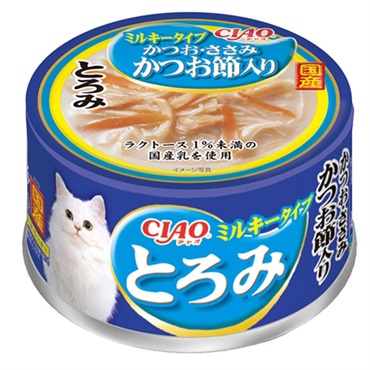 CIAO とろみ ミルキータイプ かつお・ささみ かつお節入り 80g チャオ いなばペットフード