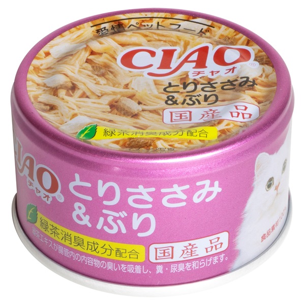 CIAO ホワイティ とりささみ&ぶり 85g チャオ いなばペットフード(85g)
