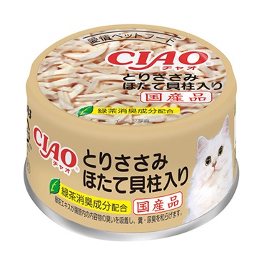 CIAO ホワイティ とりささみ ほたて貝柱入り 85g チャオ いなばペット