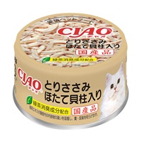 CIAO ホワイティ とりささみ ほたて貝柱入り 85g チャオ いなばペットフード(85g)