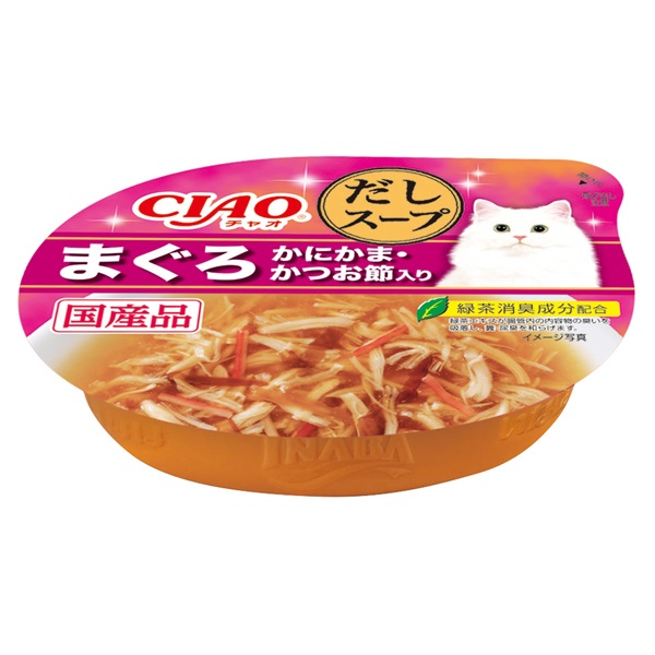 CIAO このままだしスープ まぐろ かにかま・かつお節入り 60g チャオ