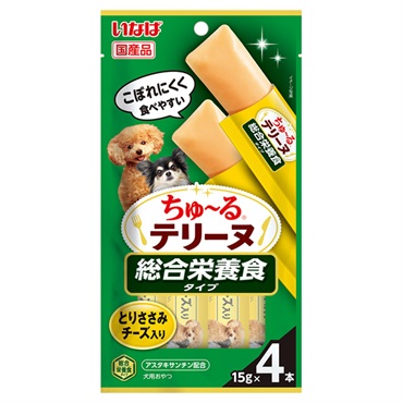ちゅ～るテリーヌ 総合栄養食タイプ 15g×4本 いなば いなばペットフード(とりささみ/チーズ入り)