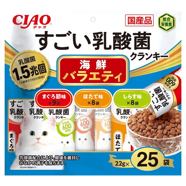 すごい乳酸菌　クランキー 25本入　23 袋 すごい乳酸菌 クランキー チキン味 | 商品情報 - キャットフード