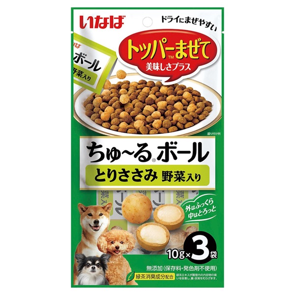 いなば ちゅ～るボール とりささみ 野菜入り 10g×3袋 いなばペット
