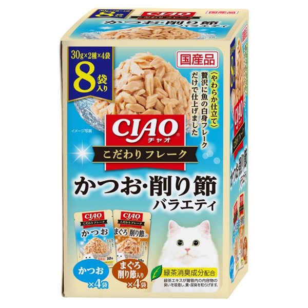 CIAO こだわり フレーク かつお・削り節バラエティ 30g×8袋 チャオ いなばペットフード(30g×8袋)