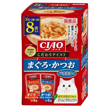 CIAO こだわり テイスト まぐろ・かつおバラエティ 30g×8袋 チャオ いなばペットフード
