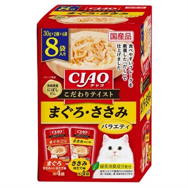 CIAO こだわり テイスト まぐろ・ささみバラエティ 30g×8袋 チャオ いなばペットフード
