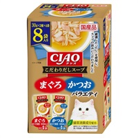 CIAO こだわり だしスープ まぐろ・かつおバラエティ 30g×8袋 チャオ いなばペットフード(30g×8袋)