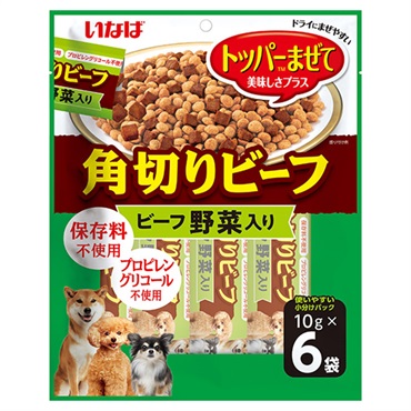 いなば 角切り ビーフ 野菜入り 10g×6袋 いなばペットフード