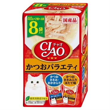 CIAO パウチ かつおバラエティ 40g×8袋 チャオ いなばペットフード