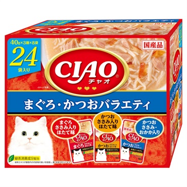 CIAO パウチ まぐろ・かつおバラエティ 40g×24袋 チャオ いなばペットフード