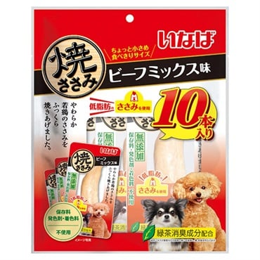 いなば 焼ささみ ビーフミックス味 10本 いなばペットフード