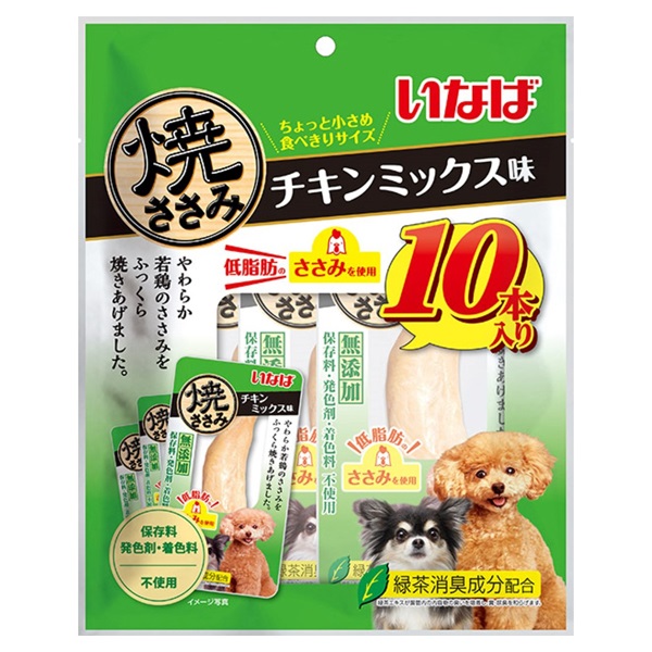いなば 焼ささみ チキンミックス味 10本 いなばペットフード(10本)