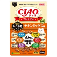 CIAO プレミアム かつお節入り チキンミックス味 500g チャオ いなばペットフード(500g)