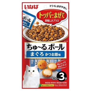 いなば ちゅ～るボール まぐろ かつお節味 10g×3袋 いなばペットフード