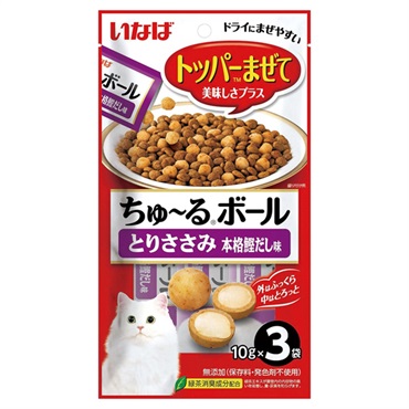 いなば ちゅ～るボール とりささみ 本格鰹だし味 10g×3袋 いなばペットフード