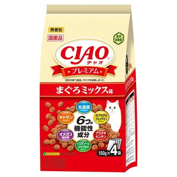 CIAO プレミアム まぐろミックス味 150g×4袋 チャオ いなばペットフード(150g×4袋)
