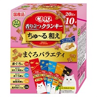 CIAO 香り立つクランキー ちゅ～る和え 20g×10袋 チャオ いなばペットフード(まぐろバラエティ)