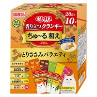 CIAO 香り立つクランキー ちゅ～る和え とりささみバラエティ 20g×10袋 チャオ いなばペットフード(20g×10袋)