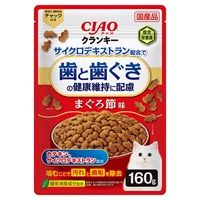 CIAO クランキー 歯と歯ぐきの健康維持に配慮 まぐろ節味 160g チャオ いなばペットフード(160g)