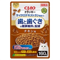 CIAO クランキー 歯と歯ぐきの健康維持に配慮 チキン味 160g チャオ いなばペットフード(160g)