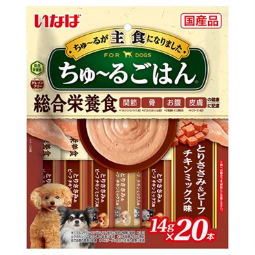 いなば ちゅ～るごはん とりささみ&ビーフ チキンミックス味 14g×20本 いなばペットフード