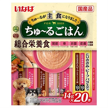 いなば ちゅ～るごはん とりささみ・ビーフバラエティ 14g×20本 いなばペットフード