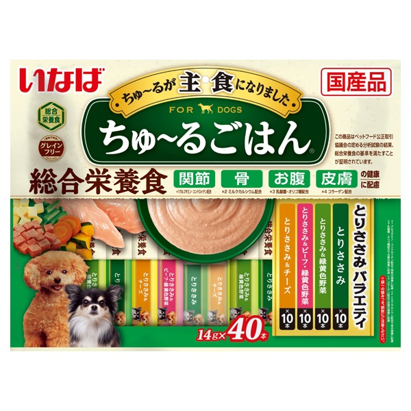 いなば ちゅ～るごはん とりささみバラエティ 14g×40本 いなばペットフード(14g×40本)