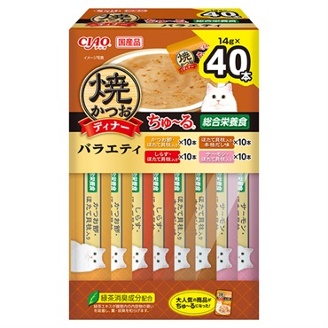 CIAO 焼かつおディナーちゅ～る バラエティ BOX 14g×40本 チャオ