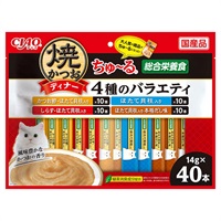 CIAO 焼かつおディナーちゅ～る 4種のバラエティ 14g×40本 チャオ いなばペットフード(14g×40本)