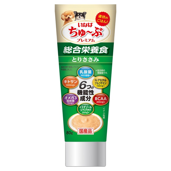 いなば ちゅ～ぶ プレミアム とりささみ 80g いなば いなばペットフード(80g)